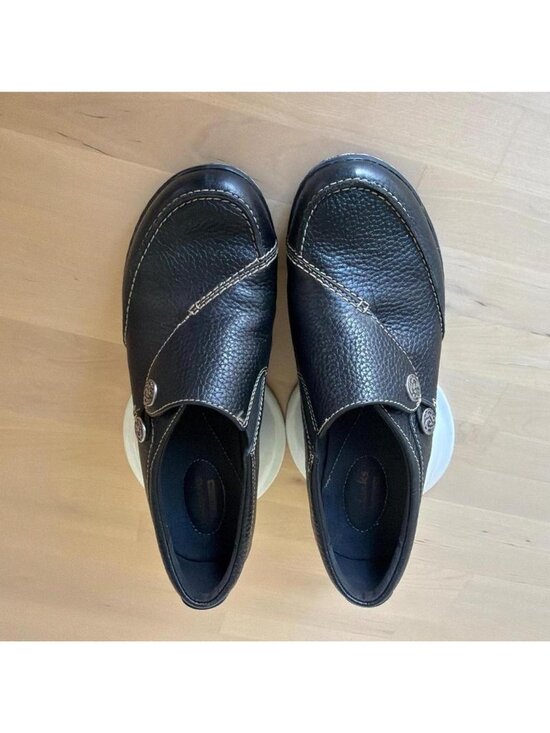 Clarks Shoes - Clarks Collection Black Leather Slip On